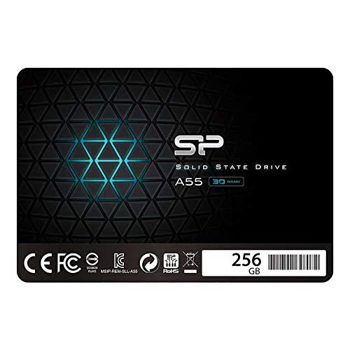 シリコンパワー SSD 256GB 3D NAND採用 SATA3 6Gb/s 2.5インチ 7mm PS4動作確認済 3年保証 A55シリーズ SP256GBSS3A55S25 中間 画像