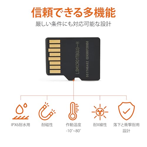 Amazonベーシック 1TB microSDXCカード (アダプター付き) 読み取り速度最大200MB/秒 1個入り 中間 画像