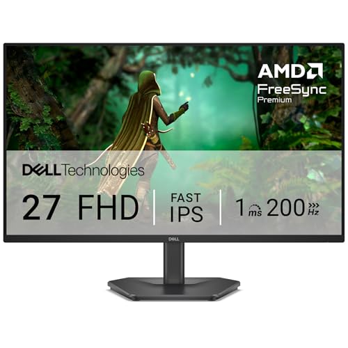 Dell SE2725HG 27インチ ゲーミングモニター(3年保証/FHD/Fast IPS,非光沢/DP1.4x1,HDMIx2/FreeSync Premium/sRGB 99%/傾き/1ms,200Hz) 1枚目 画像