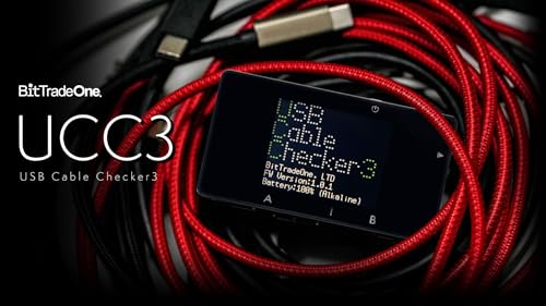 BitTradeOne USB4対応 USB Cable Checker3 EPS対応等も確認可能 ポートのチェックも可能 単四乾電池x2動作(別売) 約 70 × 40 × 22 mm ADUSBCIM3 中間 画像