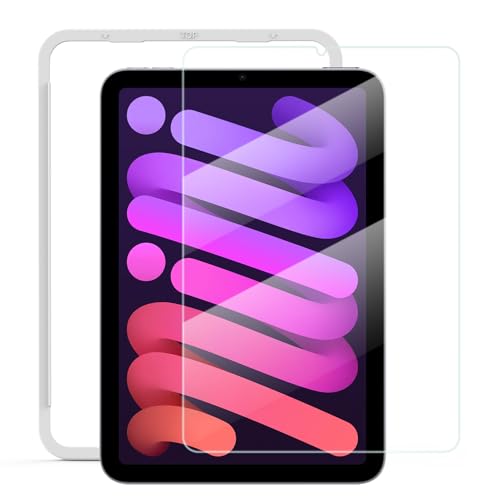 NIMASO ガラスフィルム iPad mini7(A17 Pro)第7世代 2024用/iPad mini6(第6世代)2021用 衝撃吸収 強化 ガラス 保護フィルム ガイド枠付き NTB21C194 1枚目 画像