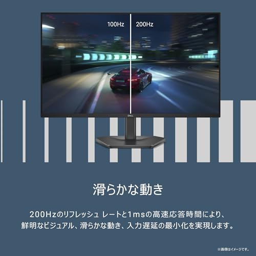 Dell SE2725HG 27インチ ゲーミングモニター(3年保証/FHD/Fast IPS,非光沢/DP1.4x1,HDMIx2/FreeSync Premium/sRGB 99%/傾き/1ms,200Hz) 中間 画像