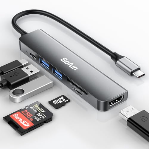 usb ハブ type-c 3.0 【6in1・5Gbps高速転送】 usbハブ HDMI 4K出力 タイプc 6ポート SD TFカード データ転送 PD 100W急速充電 usb c ハブ 軽量 コンパクト ノートPC OS Windows Linux PS4 PS5対応 テレワーク 在宅勤務 画像1