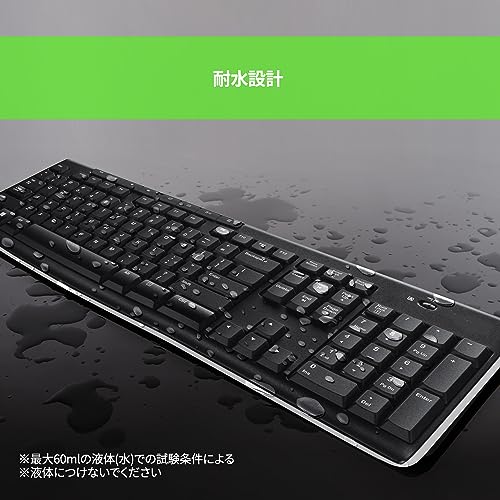 ロジクール ワイヤレスキーボード K275 ワイヤレス キーボード 無線 薄型 テンキー USB接続 Unifying windows 国内正規品 中間 画像