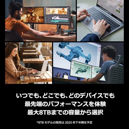 Samsung 9100 PRO 2TB PCIe Gen 5.0 (最大転送速度 14,700MB/秒) NVMe M.2 (2280) 内蔵 SSD MZ-VAP2T0B-IT/EC 国内正規保証品 中間 画像