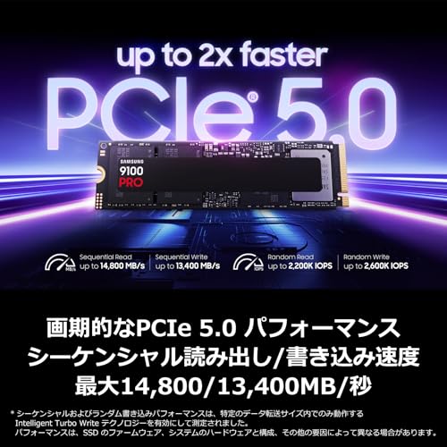 Samsung 9100 PRO 2TB PCIe Gen 5.0 (最大転送速度 14,700MB/秒) NVMe M.2 (2280) 内蔵 SSD MZ-VAP2T0B-IT/EC 国内正規保証品 最後 画像