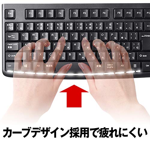 バッファロー BUFFALO USB接続 有線スタンダードキーボード ブラック BSKBU105BK【Windows/PS4/Nintendo Switch対応】 中間 画像