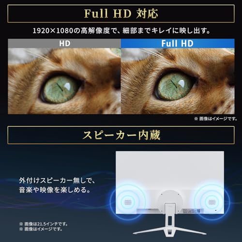 【Amazon.co.jp限定】 アイリスオーヤマ モニター 24インチ Full HD(1920×1080) 国内サポート VAパネル スピーカー内蔵 100Hz フリッカー軽減 非光沢タイプ ディスプレイ HDMI ブラック DT-IF235S-B 中間 画像