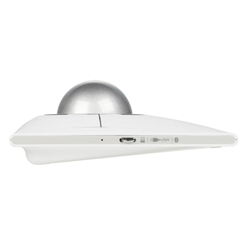 Kensington ケンジントン SlimBlade Pro EQトラックボール ホワイト K72084JP Bluetooth・2.4GHzワイヤレス・有線接続対応 再生プラスチック使用 中間 画像