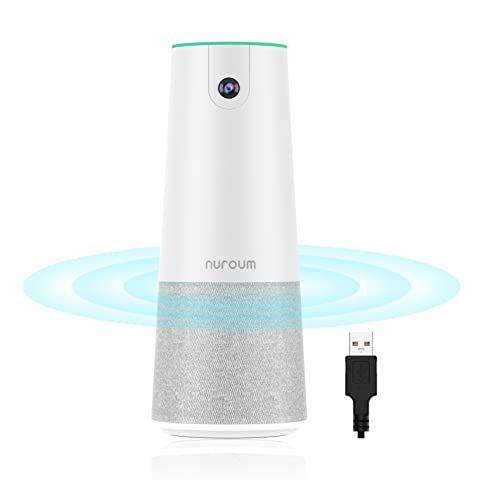 Nuroum C20 会議用 マイクスピーカー ウェブカメラ 搭載 1080P@30fps 110°超広角 四つマイク内蔵 半径4m範囲内集音 USB接続 HDR機能付き テレワーク用カメラ ビデオ会議/オンライン授業/動画配信用 Skype/Zoom対応 講室 病院 教会対応 日本語取扱説明書(日本語サポート) 画像1