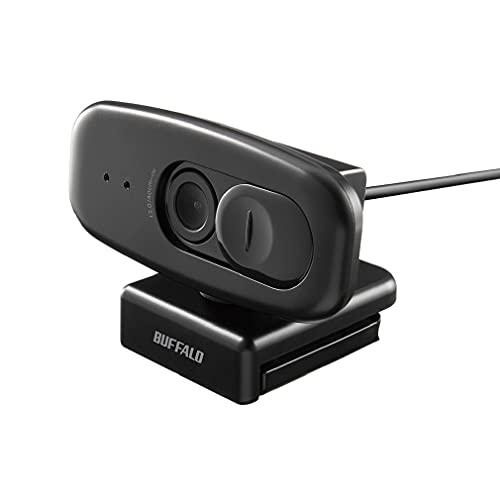 バッファロー WEB カメラ 1080P フルHD 30 fps 200 万画素 視野角 約81° Zoom/Slack/Microsoft Teams メーカー動作確認済 PC/Windows/Mac 対応 プライバシーシャッター付 マイク内蔵 小型 シンプル 日本メーカー ケーブル2m ブラック BSW305MBK 1枚目 画像