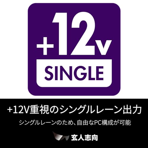 玄人志向 電源ユニット 400W ATX 電源 80 PLUS スタンダード PC電源 12cm静音ファン KRPW-L5-400W/80+/REV2.0の特徴・詳細 画像