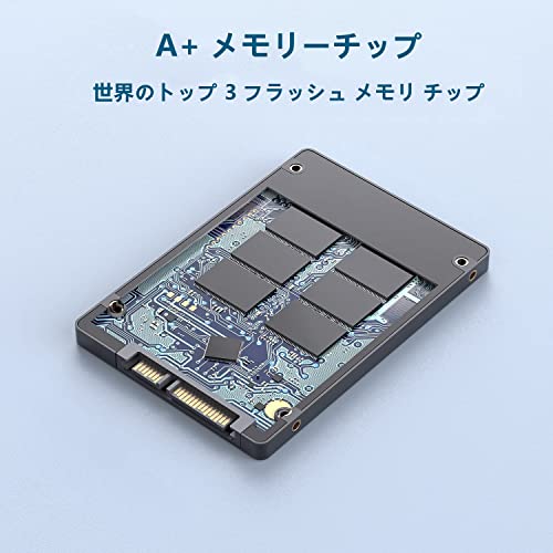 Vansuny 内蔵SSD 512GB SATA III SSD 2.5 インチ内蔵ソリッド ステート ドライブ 高度な 3D NAND フラッシュ 最大 550MB/秒の PC ラップトップ用ハード ドライブ 最後 画像
