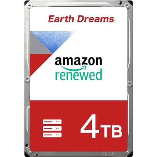 【整備済み品】 Earth Dreams内蔵 HDD 4TB 3.5インチ NAS丶パソコンPC丶サーバー対応 ハードディスク 保証1年 1