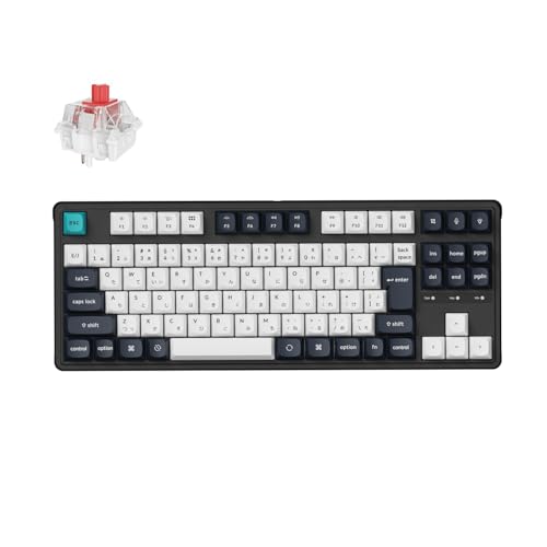 【Amazon.co.jp限定】Keychron C3 Pro カスタムゲーミングキーボード、コンパクトテンキーレスレイアウト/JISレイアウト/RGBバックライト/有線接続メカニカルキーボード/ホットスワップ対応/ガスケットマウント/ダブルショットPBTキーキャップ/Mac Windows Linux対応 (Keychron Superスイッチ赤軸) 画像1