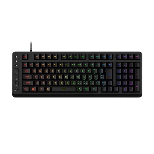 HyperX Eve 1800 ゲーミングキーボード メンブレン 有線 USB-A 日本語配列 1800レイアウト RGBバックライト メディアボタン搭載 【日本正規代理店品】 2 PS5/PS4/Xbox対応 ブラック B7JE0AA#ABJ 1