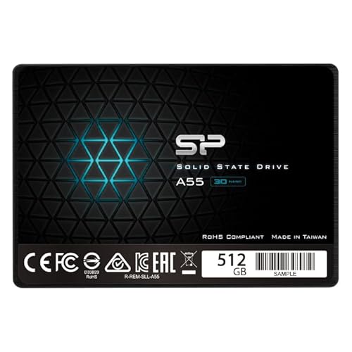 シリコンパワー SSD 512GB 3D NAND採用 SATA3 6Gb/s 2.5インチ 7mm PS4動作確認済 3年保証 A55シリーズ 1枚目 画像