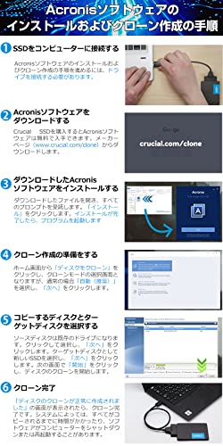Crucial クルーシャル P2シリーズ 500GB 3D NAND NVMe PCIe M.2 SSD CT500P2SSD8【5年保証】 [並行輸入品] 中間 画像