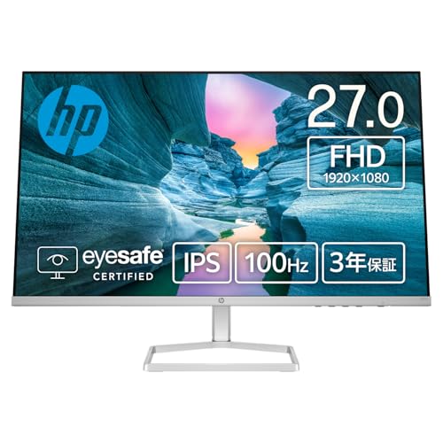 HP モニター 527sf 27.0インチ フルHD IPSパネル 非光沢 薄型ベゼル 100Hz 5ms HDMI VGA ブルーライトカット 角度調整 sRGB99% 300nits 高コントラスト比 ブラック(型番:94F45AA-AAAA) 1枚目 画像