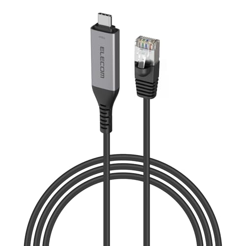 エレコム USB-C to LAN変換ケーブル CAT6 MACアドレスチェンジャー 3m ブラック ECLD-CL1G30BKの外観・全体像 画像
