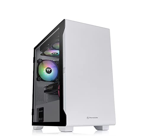 Thermaltake S100 TG Snow Edition 強化ガラス ミニタワーPCケース ホワイト スイングドアパネル採用 CA-1Q9-00S6WN-00 CS7886 1