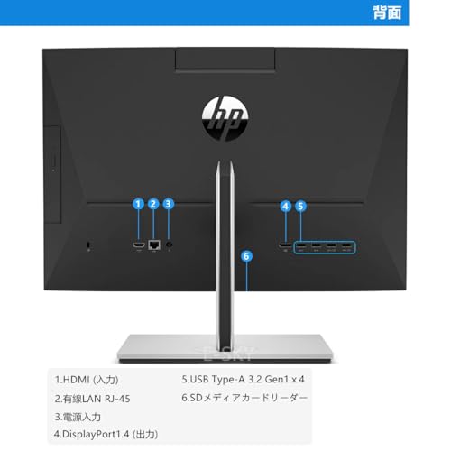 【整備済み品】HP ProOne 600 G6 AIO｜21.5インチ 第10世代 Core i5｜メモリ16GB Nvme M.2 SSD 512GB｜フルHD Office付き WiFiType-C｜Windows11 一体型 デスクトップパソコンの特徴・詳細 画像