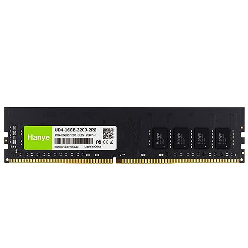 デスクトップPC用メモリ PC4-25600(DDR4-3200) 16GB DIMM Hanye 1.2V CL22 288pin UD4-16GB-3200-2R8 国内正規代理店品 1