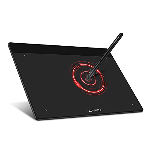 XPPen ペンタブ 4.8×3インチ 板タブ スマホ対応 充電不要ペン イラスト 入門用 OSU!ゲーム用 Windows Mac Chromebook Androidに対応 Deco Fun XS ブラックの外観・全体像 画像