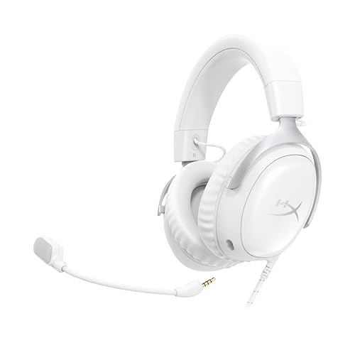 HyperX Cloud III  ゲーミングヘッドセット DTS Headphone:X空間オーディオ 53mmドライバー搭載 Cloud IIの 快適性 ホワイト PC、PS5、PS4、Xboxシリーズ、Nintendo Switch、モバイル BS7C1AA 1