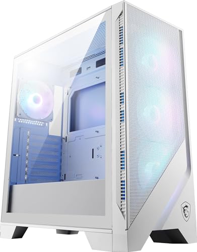 MSI MAG FORGE 320R AIRFLOW WHITE PCケース ATX ミドルタワー 白 ARGBファン4基付き フロントメッシュパネル 冷却性能 CS8964 1