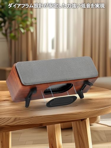 OROW PC スピーカー サウンドバー スピーカー 卓上 木製 テレビ/スマホ/パソコン用 Soundbar 10W出力 重低音 デスクトップスピーカー有線 usb接続 スピーカー(S207)の特徴・詳細 画像