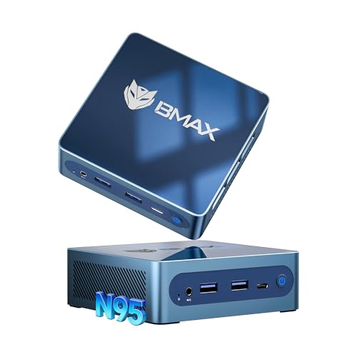 【ミニpc 最新第12世代 N95 省電力 N97より高速】BMAX ミニpc mini pc N95 4C/4T 15W 最大3.4GHz 12GB LPDDR5+512GB SSD 小型PC 8TB拡張M.2_NVMe/SATA HDMI2.1/2画面出力 4K@60Hz 小型パソコン 高速2.4G/5GWi-Fi BT5.0 ギガビットLAN 静音 ミニパソコン B4Plus 1