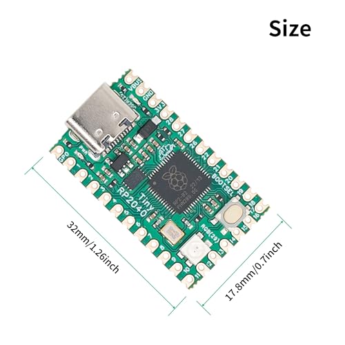 Wisd Pi Tiny RP2040 | Raspberry Pi RP2040チップをベースにした小さなMCUボード デュアルコアアームCortex M0+プロセッサー 最大133MHz オンボード4MBフラッシュ RGB LED USB-Cコネクタ C/C++ MicroPython対応の特徴・詳細 画像
