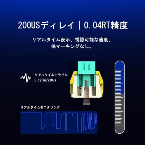 ラピッドトリガー キーボード:ゲーミングキーボード メカニカル式 磁気軸 精度RT0.04mm RGB発光 61キー 伝送スピード8000HZ Type-C USB有線接続 マグネチックシャフト LEDバックライト付き ゲーミングキーボード ラピッドトリガー ゲーム用キーボード オフィスにも適合 (黒赤+磁気軸)の特徴・詳細 画像