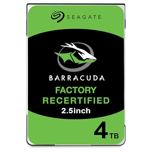 Seagate シーゲイト 4TB ST4000LM024 Barracuda 内蔵 HDD ハードディスク 2.5インチ SATA PC 外付けHDD 15mm厚 国内正規代理店品 180日保証 (整備済み品) 1