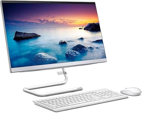 (整備済み品)高性能 多機能一体型パソコン レノボ IdeaCentre A340 第9世代 Core i5-9400T メモリ8GB SSD256GB DVDドライブ 23.8型1080p FHD 昇降式カメラ搭載 MS Office 2019 Windows 11 (整備済み品) 1