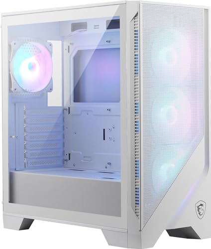MSI MAG FORGE 320R AIRFLOW WHITE PCケース ATX ミドルタワー 白 ARGBファン4基付き フロントメッシュパネル 冷却性能 CS8964の特徴・詳細 画像
