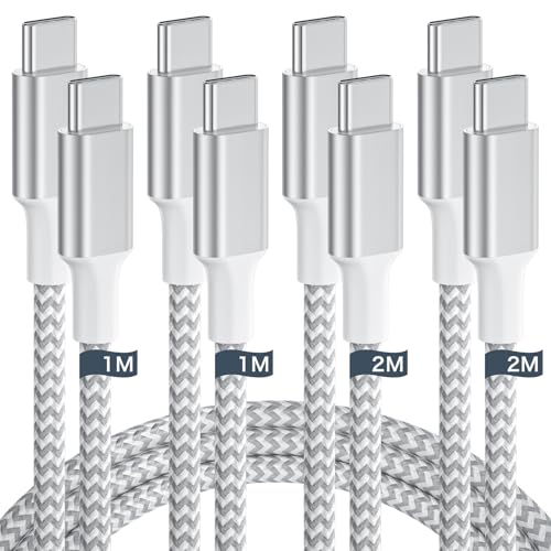 タイプc ケーブル【1m+1m+2m+2m 4本 60W急速充電】usb c ケーブル PD3.0対応 データ転送 断線防止 高耐久ナイロン編み PD対応 iPhone 17/16/15 超高速充電iPad/Macbook/Android/Nintendo/Pixel7a/Galaxy/Sony/Samsung 等Type-C各種対応 1