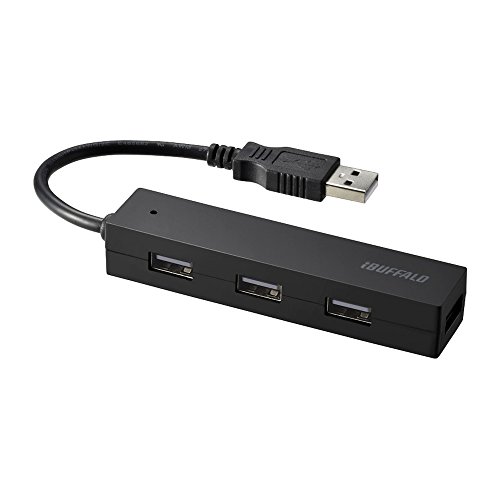 バッファロー BUFFALO USB ハブ USB2.0 バスパワー 4ポート ブラック BSH4U25BK【Windows/Mac対応】 1
