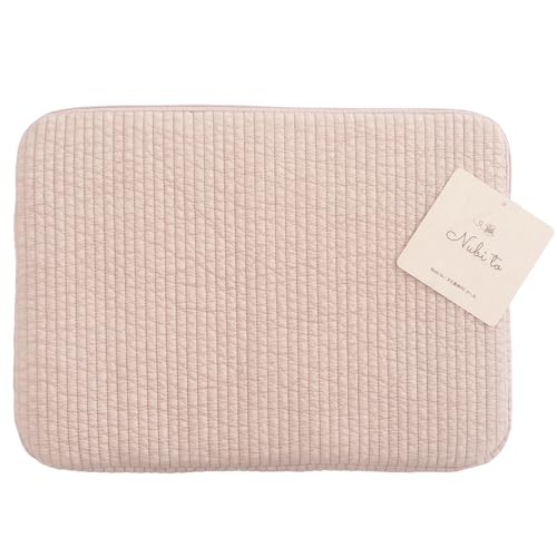 ベルモンド ノートパソコンケース ヌビ素材 韓国風 キルティング 13インチ 14インチ PCケース おしゃれ ナチュラル ポケット付き [ Nubi to (ヌビト) シリーズ ] ピンクグレージュ B1754 1