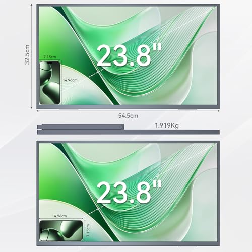 モバイルモニター23.8インチ 収納ケース付き QLED モバイルディスプレイ 大型 120HZ 保護ケース付き Vimonic 持ち運びモニター 自立 ポータブルモニター 1080P サブモニター 標準型VESA対応 サブディスプレイ 非光沢の詳細・まとめ 画像