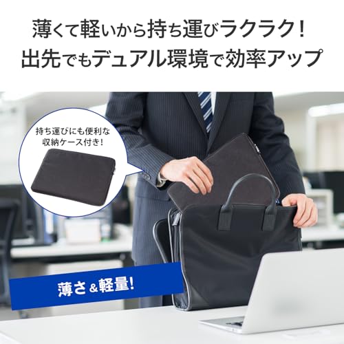 IODATA モバイルモニター 16インチ 1920×1200 IPSパネル 省スペース 持ち運びケース付 WUXGA DCI-P3カバー率99% (Switch2/Switch/PS5/PC対応/スピーカー搭載/角度調整自在/HDMI(ミニ)/Type-C/土日サポート/日本メーカー) EX-YC163Dの詳細・まとめ 画像
