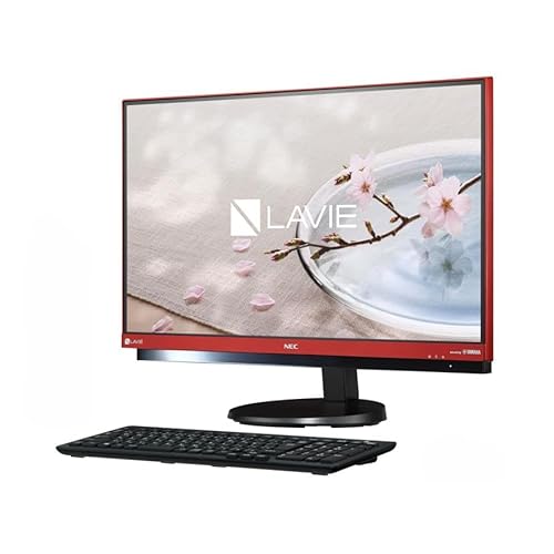 (整備済み品)高性能 多機能一体型パソコン 赤色 NEC LAVIE Desk All-in-one DA770 第7世代 Core i7-7500U メモリ16GB SSD512GB 23.8型1080p FHD MS Office 2019 Windows 11 (整備済み品) 1