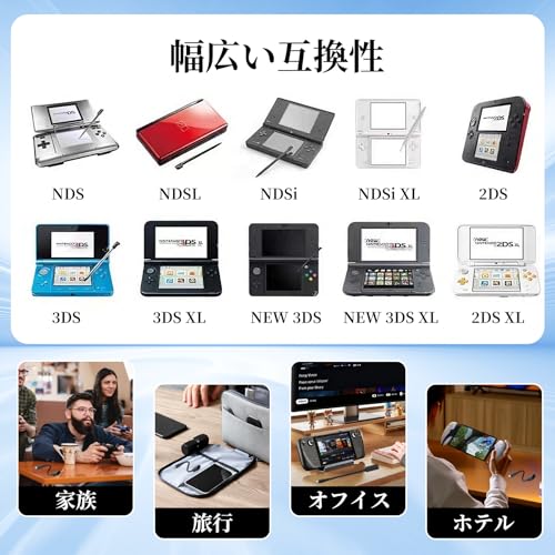 3DS 充電器 USB充電ケーブル 1.2m 互換 Nintendo New 3DS XL/3DS LL/New 3DS/3DS/2DS/DSi/DSi XL など対応 USB電源コード 急速充電の特徴・詳細 画像