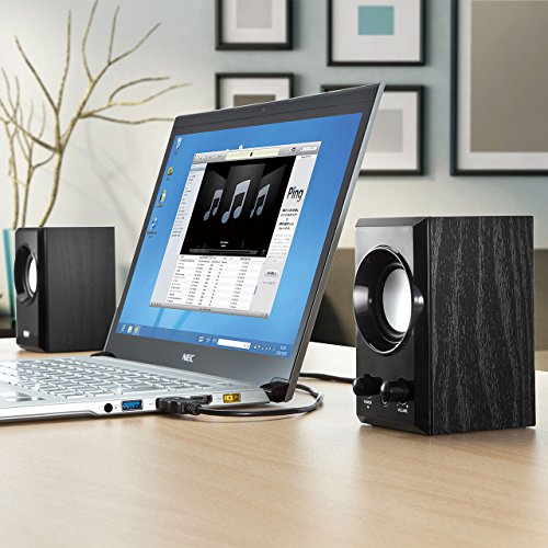 サンワサプライ USBスピーカー 木製キャビネット パッシブラジエーター搭載 ブラック MM-SPU7BKの詳細・まとめ 画像