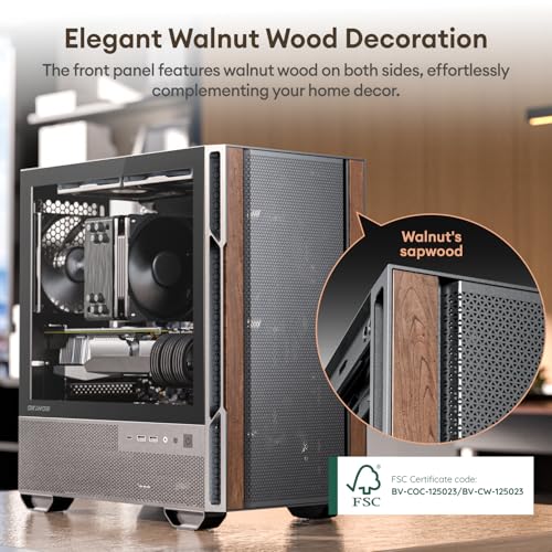 Okinos Cypress 3 Wood Micro-ATX対応ミドルタワーケース ブラックの詳細・まとめ 画像