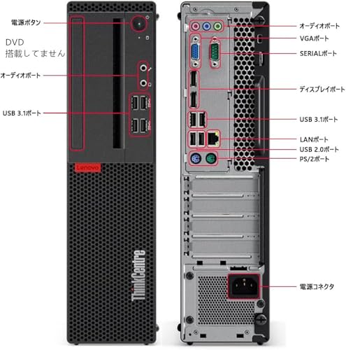 【整備済み品】Lenovo ThinkCentre M725s / M75s-1 Ryzen 5 PRO 2400G / メモリ16GB / SSD256GB / Windows11 Pro/Office付き/Wi-Fi・Bluetooth / 4K対応 / 3画面出力 デスクトップPC 即使用可の特徴・詳細 画像