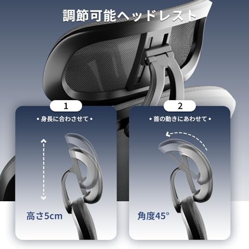 GXTRACE オフィスチェア デスクチェア 椅子 ゲーミングチェア ゲームチェア ブラック 腰サポート 跳ね上げ式アームレストパソコンチェア 3Dヘッドレスト 通気性メッシュ (Black)の特徴・詳細 画像