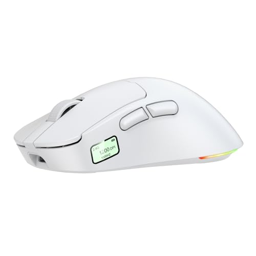 センチュリー「RACEN」 2.4GHz ワイヤレス接続対応 液晶搭載軽量ゲーミングマウス LightBow ホワイト CRC-WGMRGB02WT‗FP 国内サポートの詳細・まとめ 画像