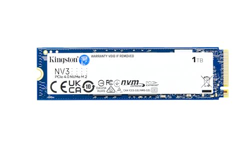 キングストンテクノロジー Kingston SSD NV3 1TB PCIe Gen 4.0 x4 最大6,000MB/秒 M.2 2280 NVMe 正規代理店保証品 5年保証 SNV3S/1000G 1